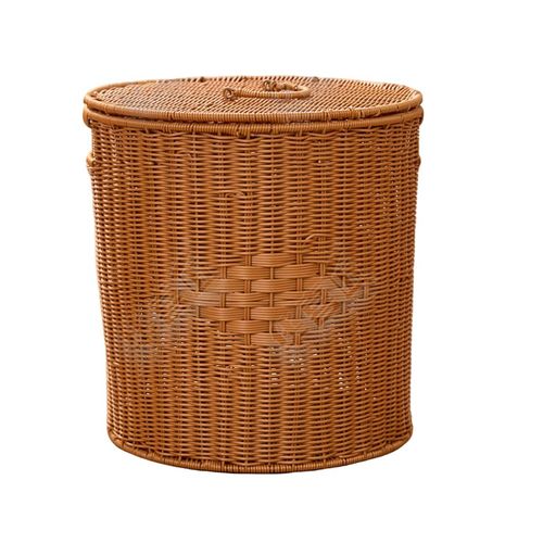 W328带盖圆桶脏衣篮收纳篮客厅家用宿舍储物收纳筐收纳篮40*41