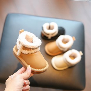 男宝棉鞋 子软底保暖女宝宝学步鞋 1一3岁小童雪地靴 婴儿鞋 宝宝冬鞋