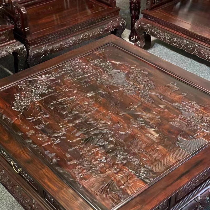 红木家具老挝大红酸枝沙发交趾黄檀实木沙发古典客厅家用中式椅子