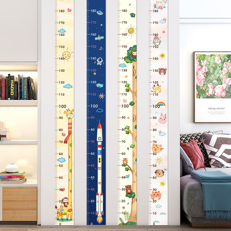 身高测量墙贴宝宝儿童身高贴一整张从0开 始量身高贴纸不伤墙