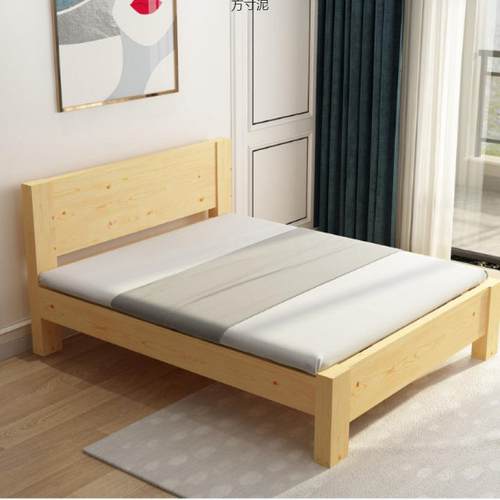 木床1.5m现简约主实卧JXM代双人床11.8经济型家用木床1.2米单人床
