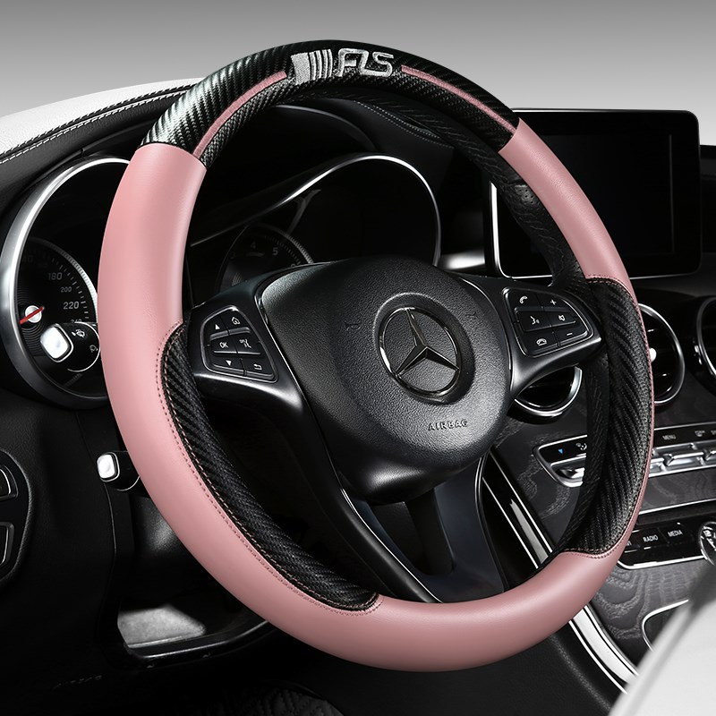 四季通用汽车方向盘套防滑吸汗不打滑把套夏季专U用圆型D型皮革