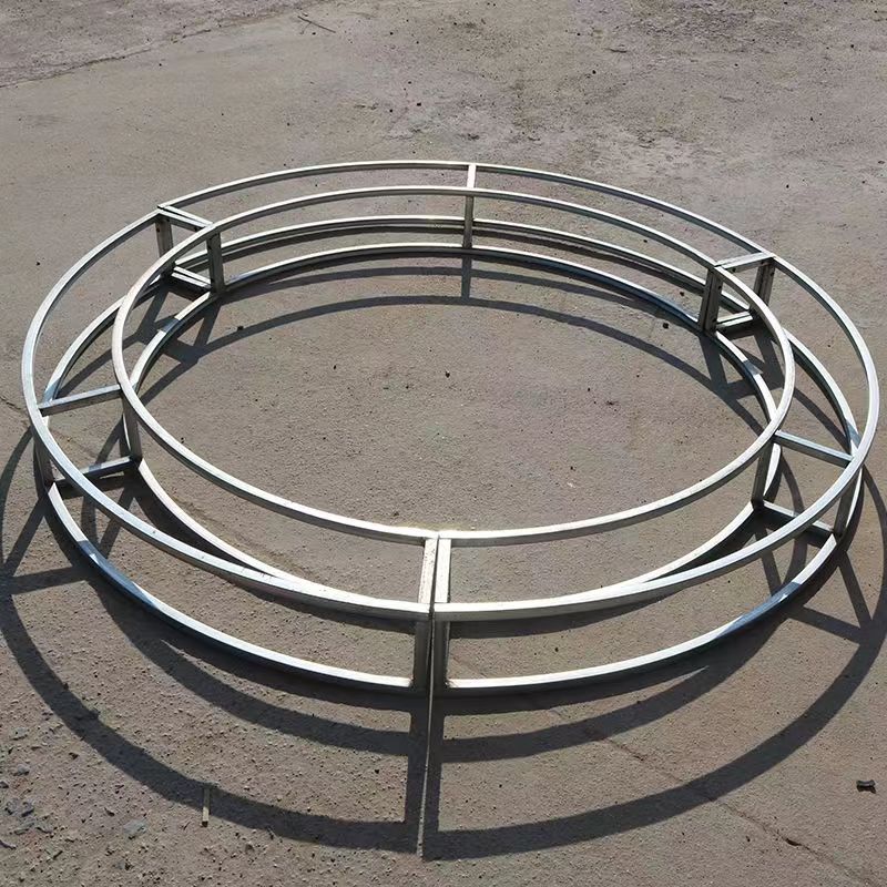 新款婚庆道具铁艺镀锌双层圆v环行架圆形流苏装饰桁架吊环吊顶花