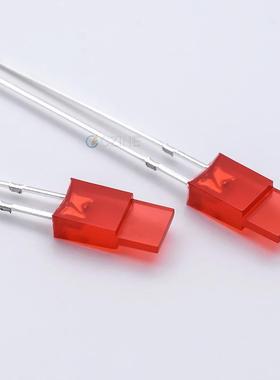 15*10红mm发红高亮1PUJ510红色指示灯直插式LED灯珠发光*直极插二