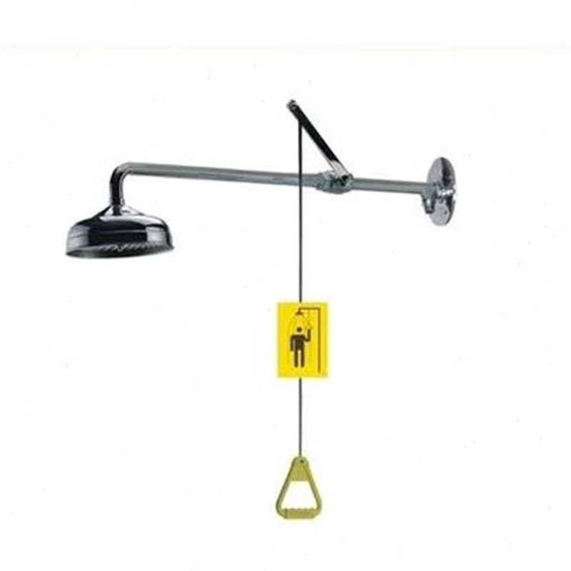 全304不锈钢接墙式紧急喷淋器 验厂冲淋Q 紧急冲淋器挂墙式