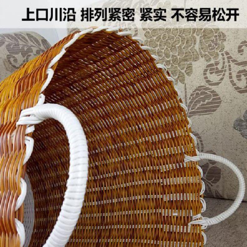 藤编储物的脏衣篮玩具放脏衣服置物洗衣框框大号 框装收纳筐大号