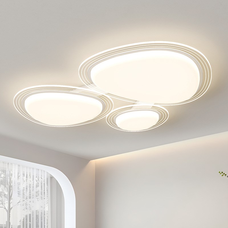 【严选】现代简约大气鹅卵石主灯2025新款全屋组合套Z餐灯具中山