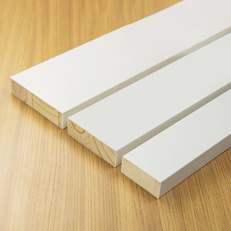 实木线条平板背景墙装饰条门套包边窗套木条门套线U白色木线条木