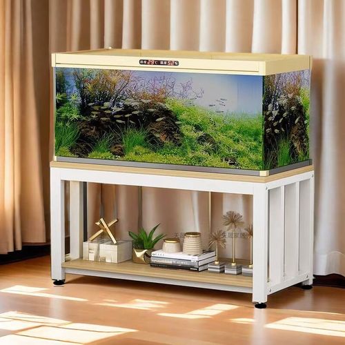 鱼缸架子承重底座底柜客厅鱼缸底架铁艺落地置物架鱼缸桌双层新款