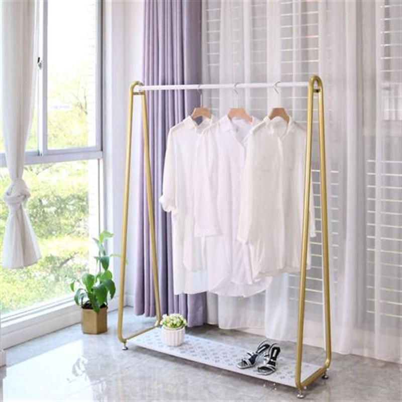 杆折叠架晾衣架欧风凉落地挂衣北室内单简易晒衣杆式卧室衣架家用
