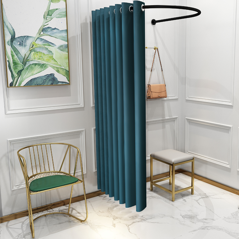 定制U型试衣杆窗帘店服装店试衣间门帘 试衣帘 试衣圈 更衣室遮光