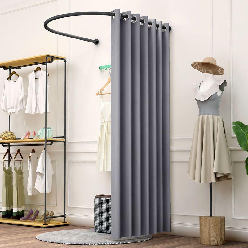 新款商场服装店试衣间简易U型更衣室便捷式换衣间简易墙角试衣间