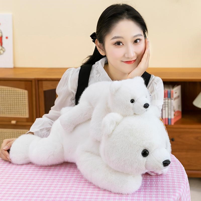 可爱北极熊毛绒玩具熊海洋馆白熊公仔布娃娃儿童陪睡抱枕礼物女孩