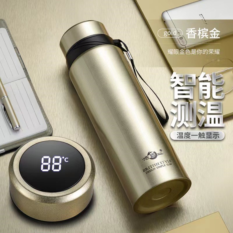 304不锈钢大容量保温杯智能可携式户外健身商务泡X茶水杯子运动
