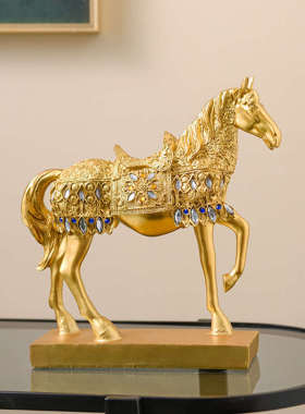 欧式马到成功装饰品酒柜办公室摆件家居玄关客厅桌面工艺品隔断