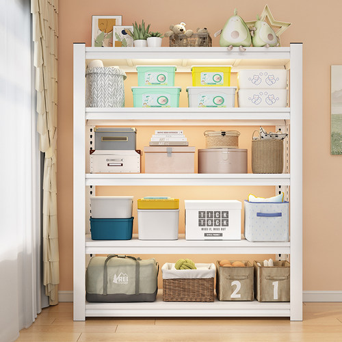 置储物货架钢制收纳展示架多层超市落地家用地下室物架阳台商用架