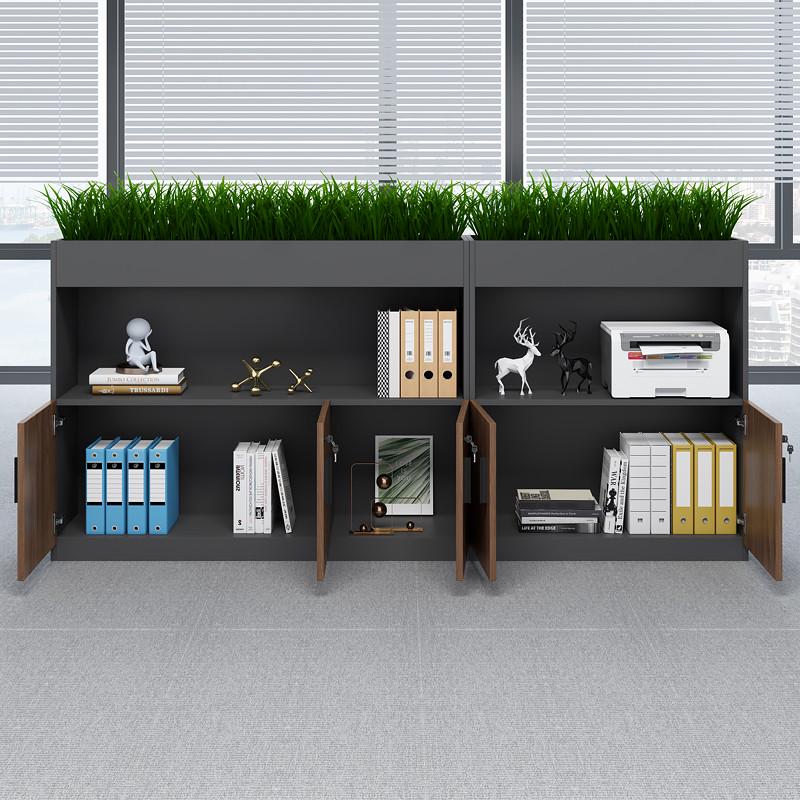 办公室隔断花槽柜职员资料柜矮柜储物柜木质档案柜办公柜子文件柜