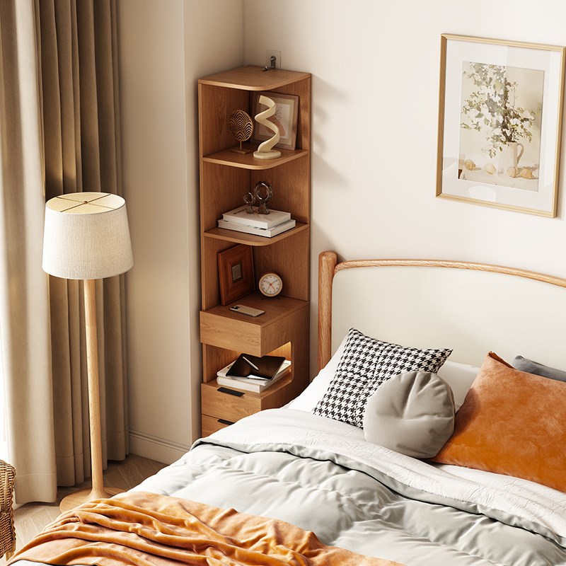 新款实木床头柜迷你小型极窄床边柜超窄20公分30Rcm窄边夹缝置物