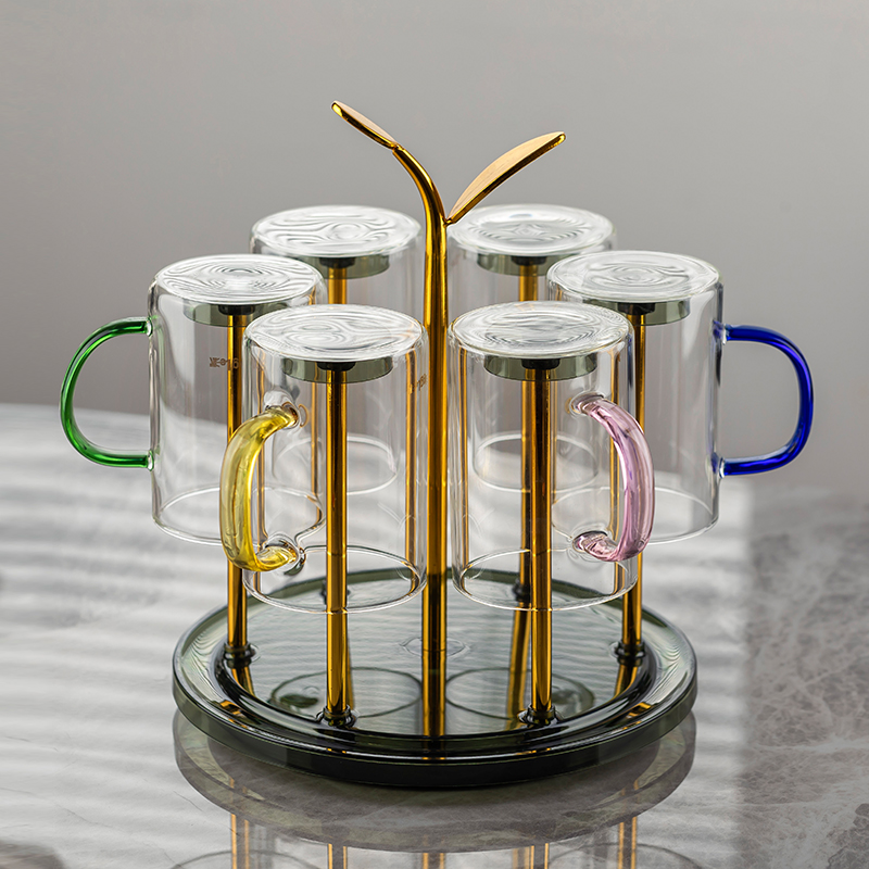 杯架茶杯收纳架子悬挂创意杯子置B物架放水杯挂架家用玻璃杯沥水