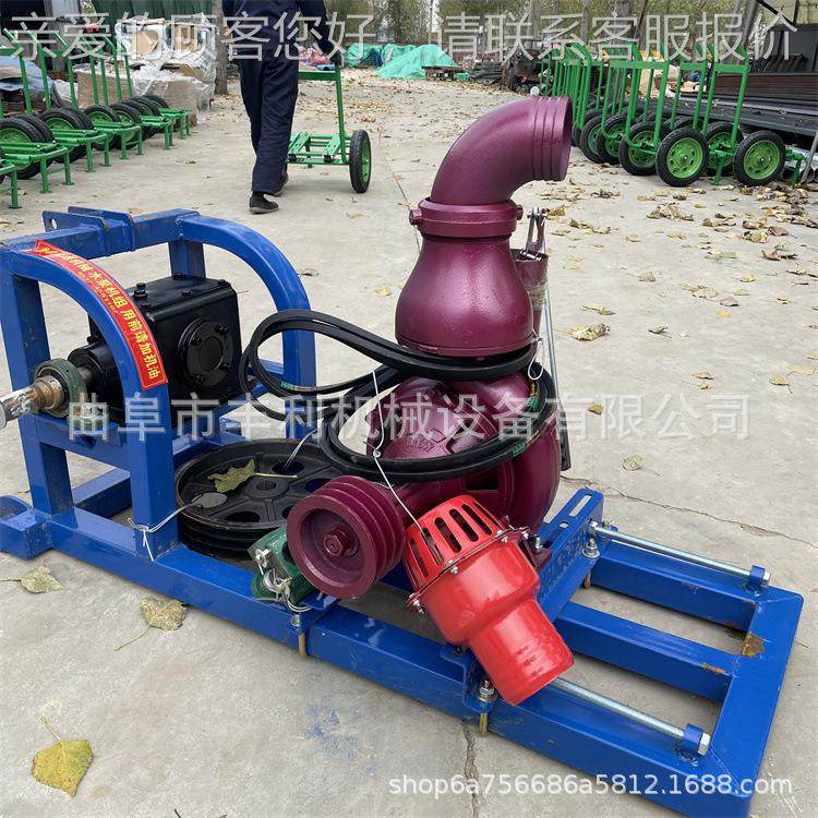 一拖二308870高1压抽水泵 拖拉机挂四寸抽抽水泵悬四缸2寸大流量