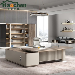 老板桌时尚现代总经理办公桌椅组合  办公室总裁桌大班台办公家具