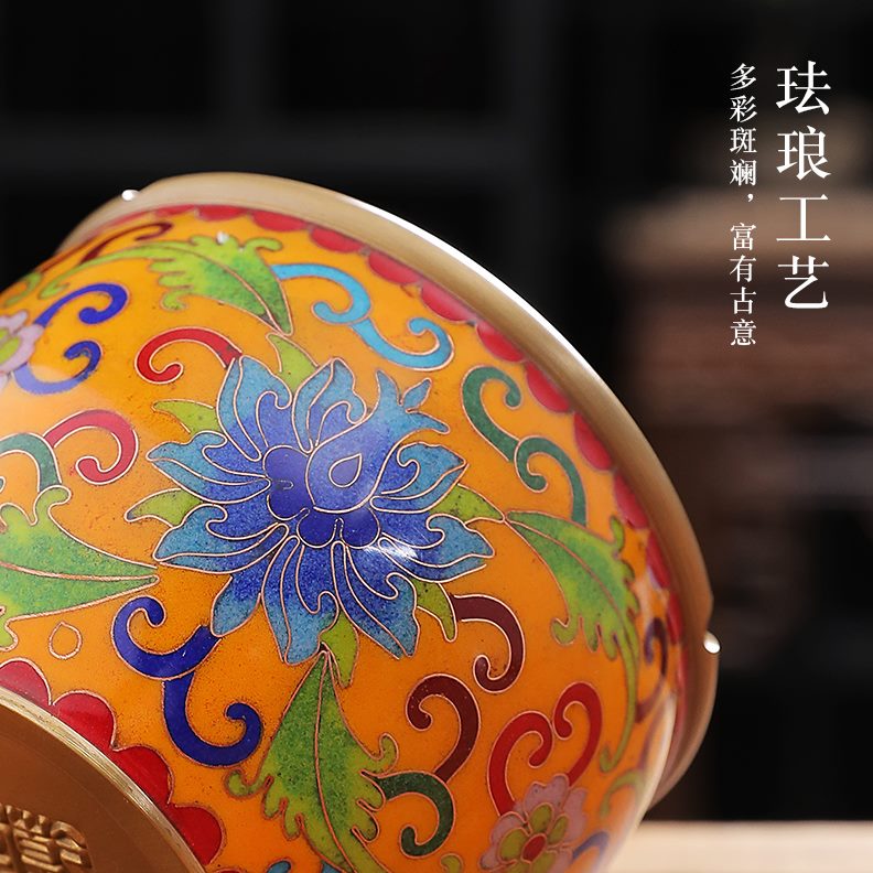 摆件创意个性潮流新中式黄铜烟缸烟灰缸复古奢华家用客厅办公室