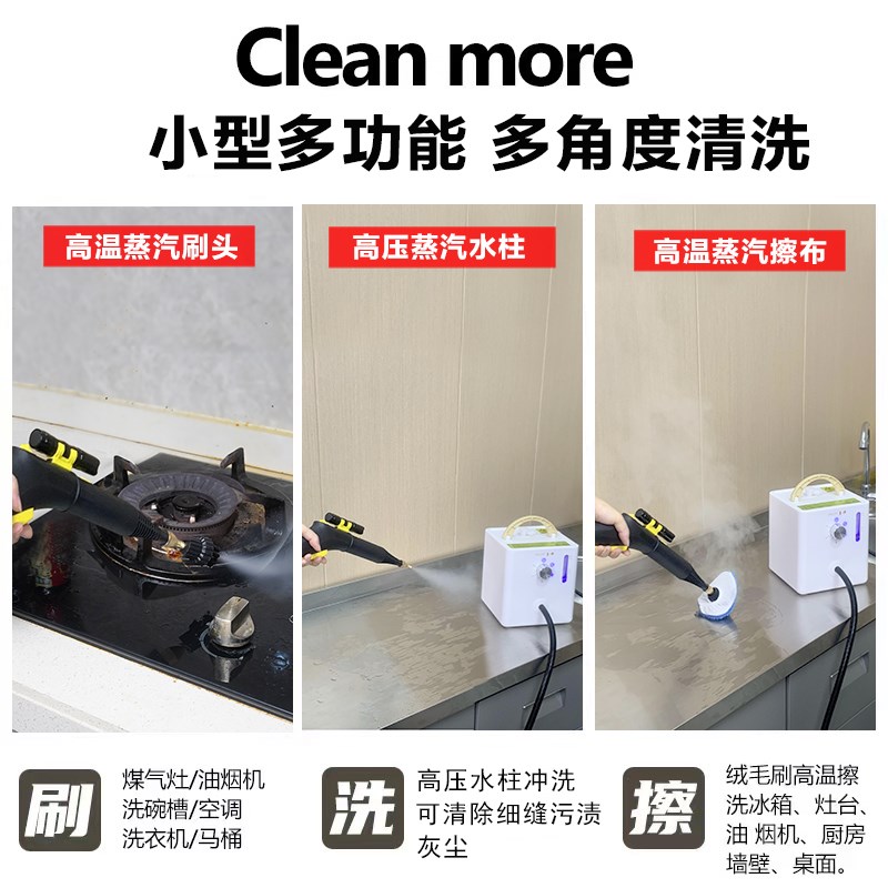 高压高温蒸汽清洁机家用厨房油烟机小型多功能手持家电空调清洗机