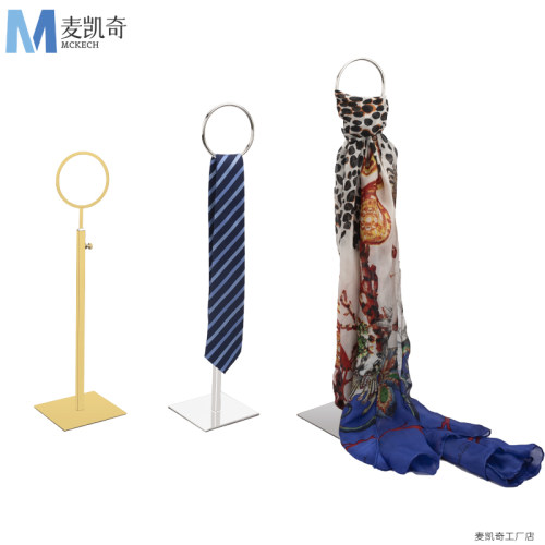 不锈钢多功d能领带丝巾围巾可升降展示架服装店拆装收纳橱窗陈列
