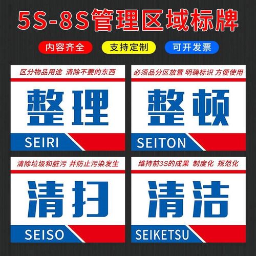 车间仓库办公室5s 6S 7S 8S管理标语 整理整顿清扫清洁素养节约学