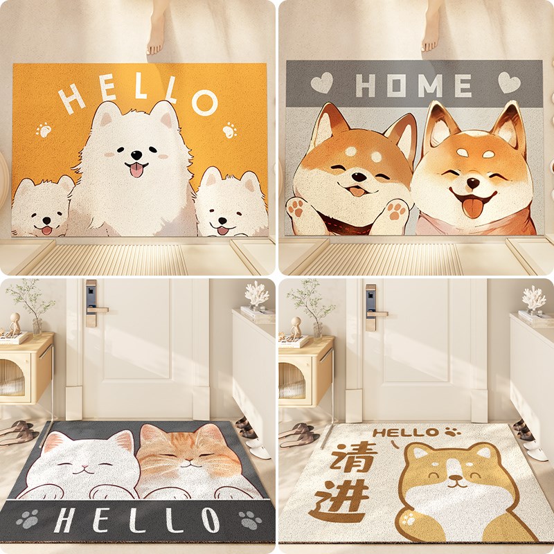 入户门地垫2024新款大门玄关家用门垫丝圈进门地毯门厅免打理脚垫