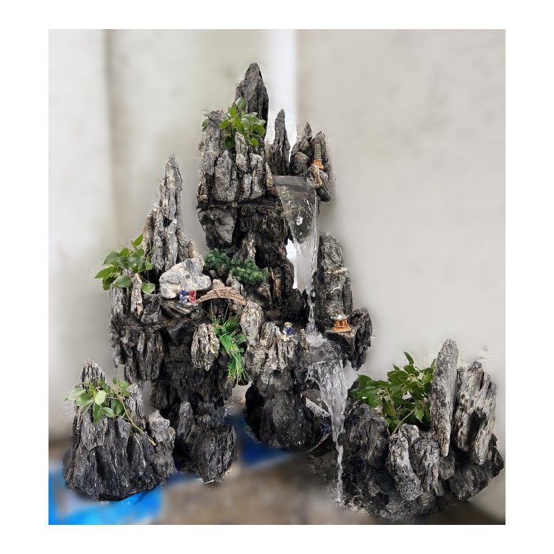 大型假山流水摆件庭院天然英石造景花园阳台装饰喷泉小景观定制