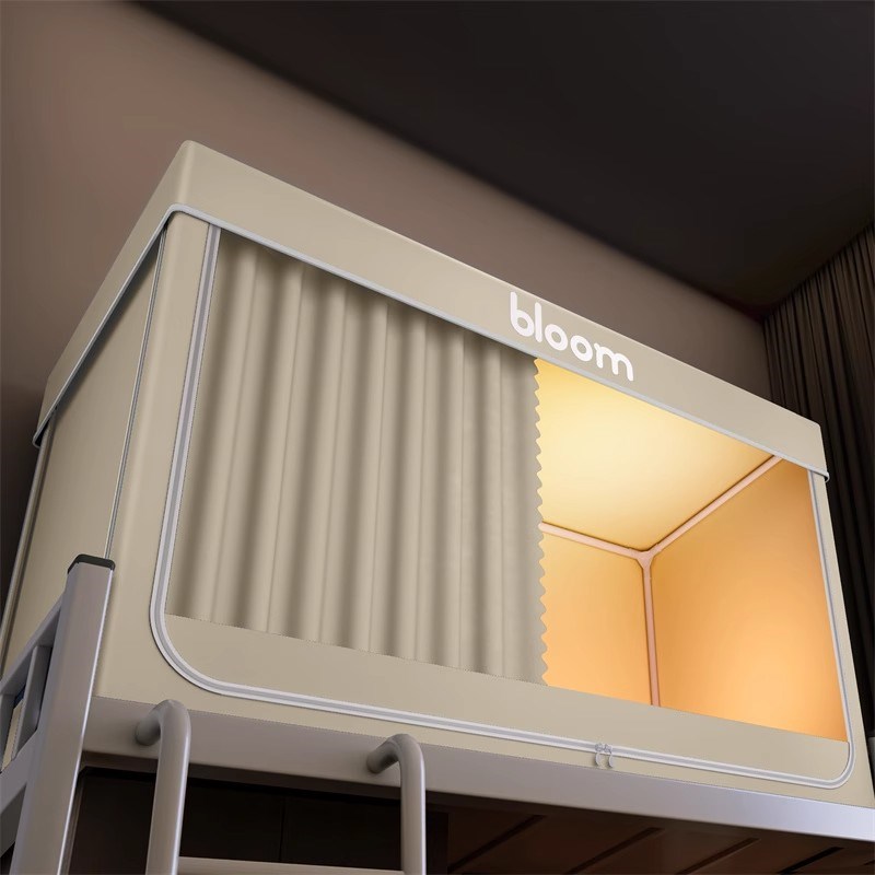 2025新款强遮光床帘蚊帐一体式大学生宿舍单人上下铺专用全包床幔