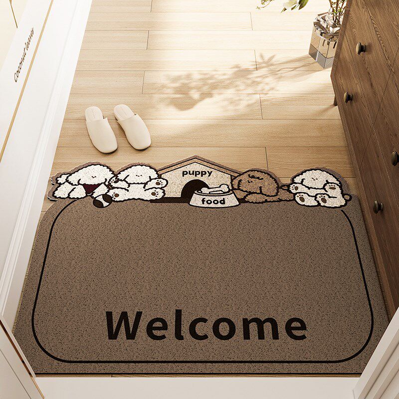 卡通丝圈入户门地垫门口进门脚垫耐脏可裁剪门垫家用地毯门外蹭土