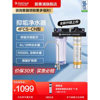 爱惠浦净水器过滤器厨房滤水器净水机直饮超滤机矿物质水4FCS-CN