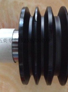 玉柴YC4F115发动机皮带轮减震器F3000中巴客车轮式挖机曲轴皮带盘