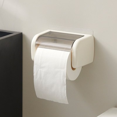 卷纸架卫生间厕所纸巾q盒免打孔壁挂式卷纸筒盒简约无芯收纳厕纸