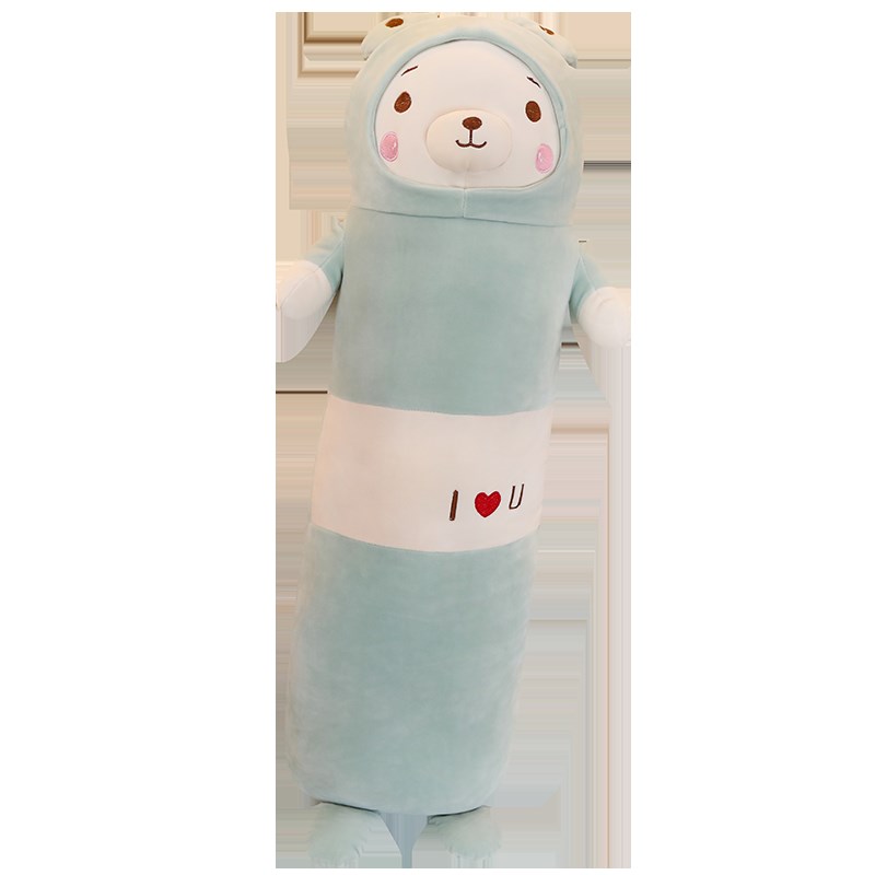 可爱睡觉抱枕长条k大型圆柱公仔床上超软可拆洗孕妇枕头女孩懒人