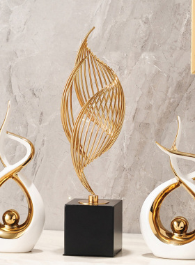 现代样板房轻奢摆件客厅玄v关酒柜电视柜办公室书柜乔迁新居礼品