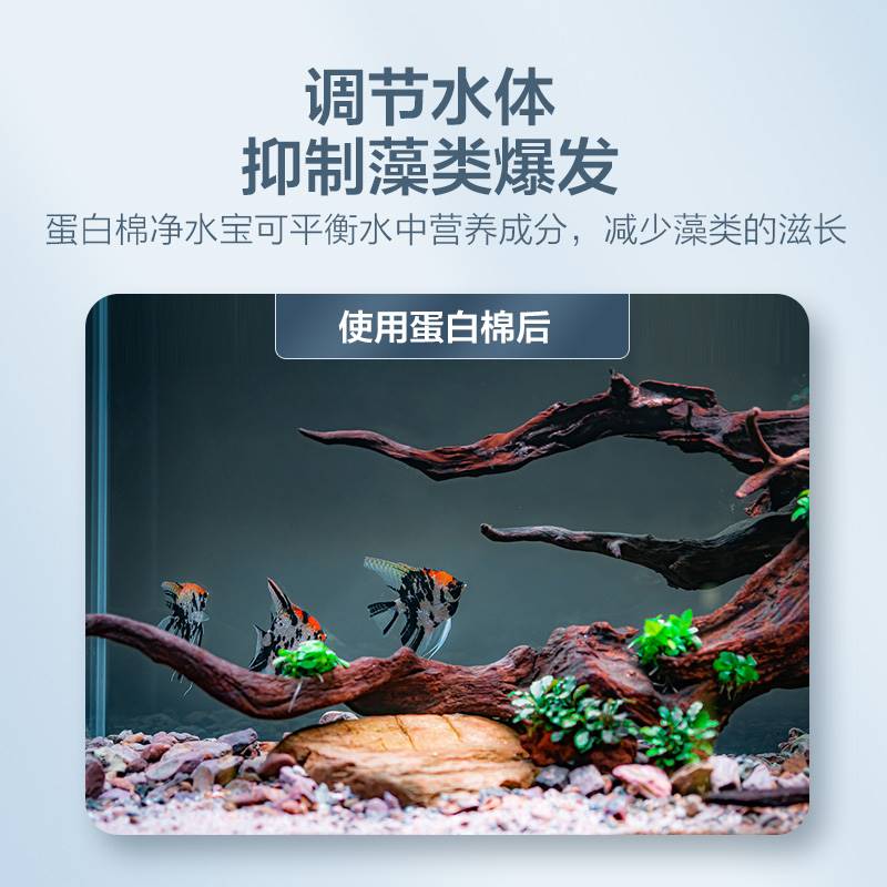 鱼缸过滤材料蛋白棉除黄水鱼缸专用E活性炭净水宝去污丸过滤滤材
