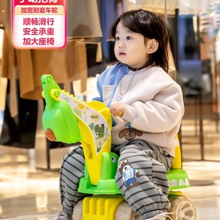 儿童可固定旋转座椅挖机勾机老挖工程车1-3岁小孩玩挖土车挖掘机