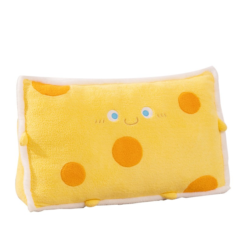 可爱奶酪芝士床头靠垫靠枕学生宿舍抱枕床上看书护腰超软大靠背垫