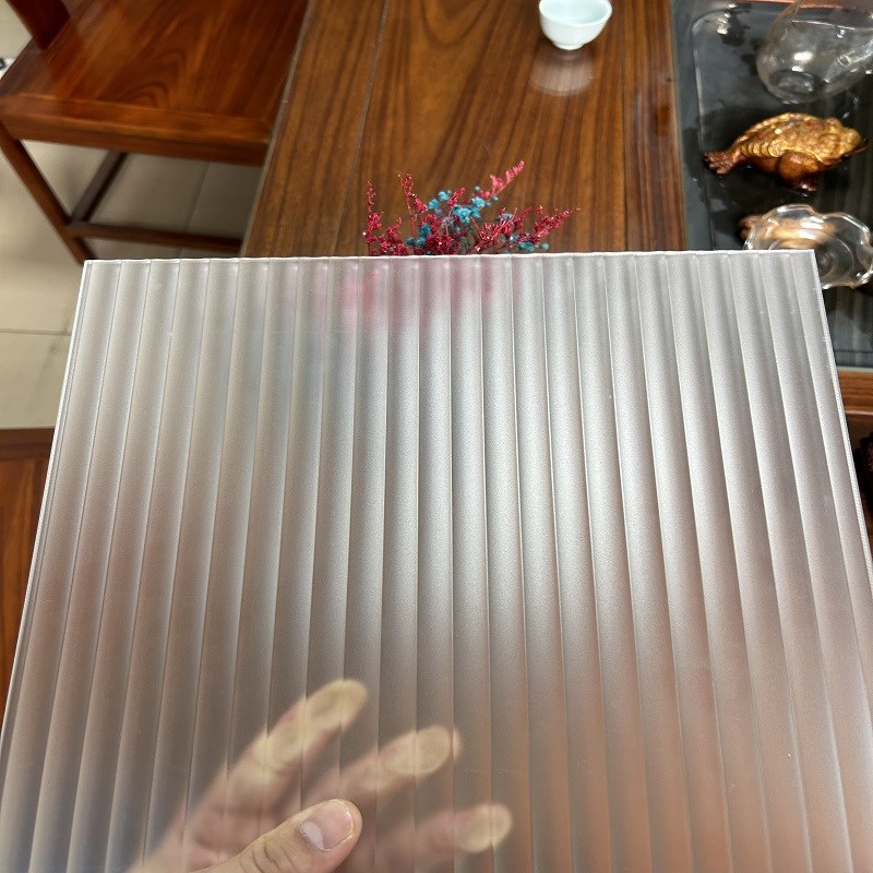 钢化超白油砂艺术玻璃屏风隔断玄关洗手台半墙淋浴室干湿分离