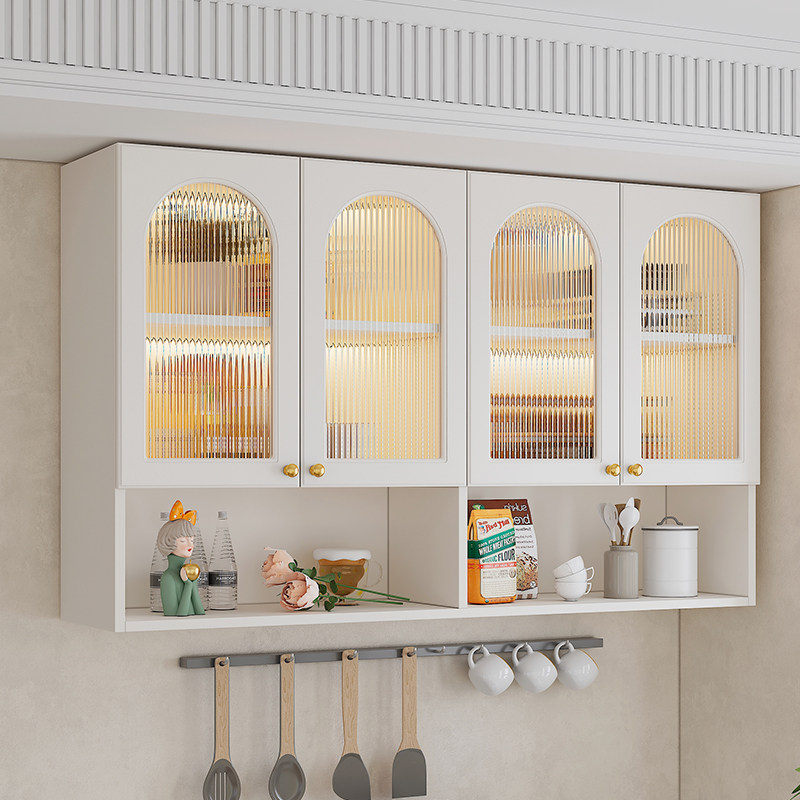 欧式门厨房吊柜墙壁柜墙上储物柜B挂墙奶油风阳台卫生间浴室壁挂