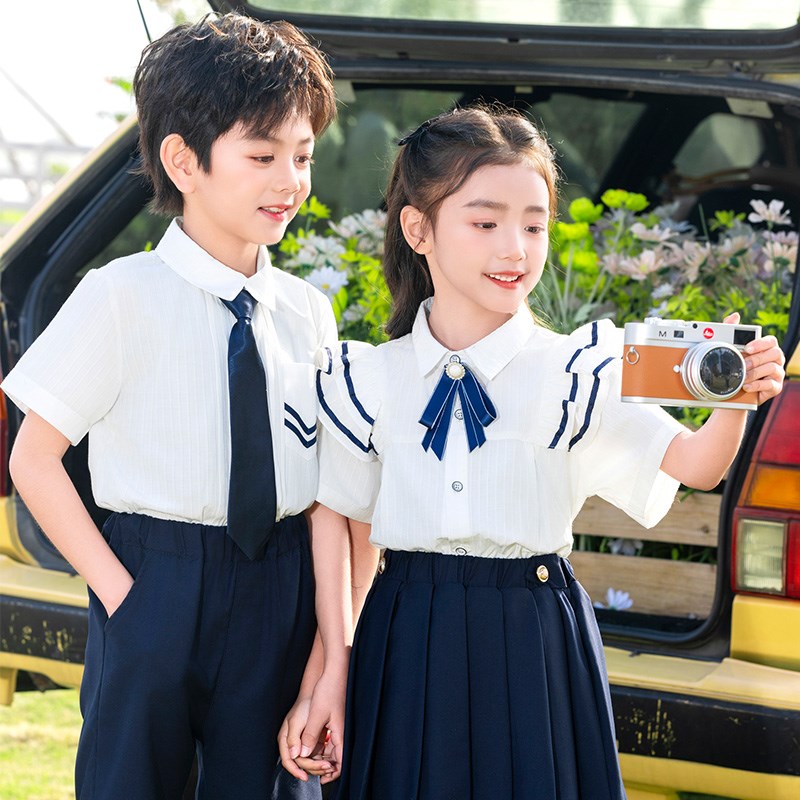 幼儿园园服英伦风儿童夏季学生装毕业拍照校服套装夏装小学生班服