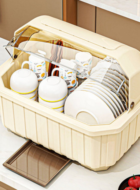 新款碗碟收纳架厨房置物架台w面碗盘沥水碗架多功能碗柜碗筷收纳