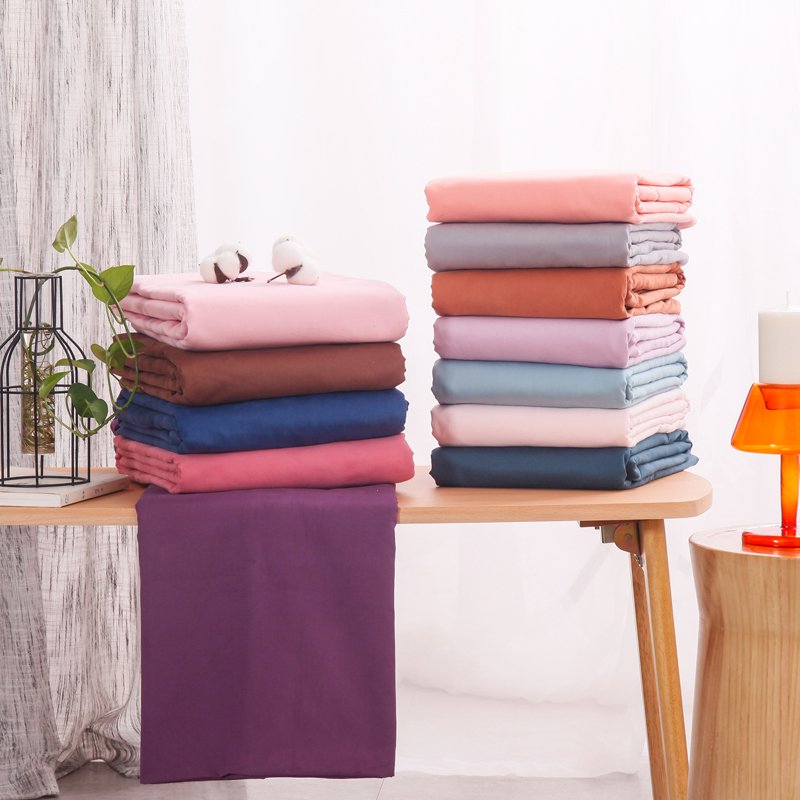 纯棉加厚磨毛床单单件全棉单人1.2/1.5米双人纯色被单1.8m/2.0m床