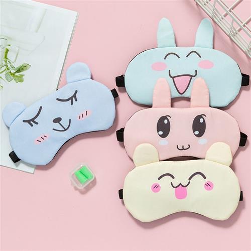 个性遮光睡眠眼罩女睡觉蒸汽护眼C男学生儿童卡通耳塞冰袋冰敷冷