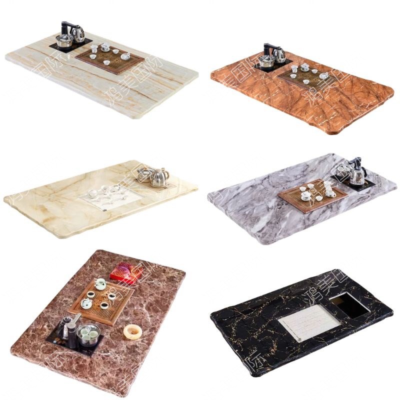 大理石功夫茶几台面定制泡茶桌面天然人造大理石板材茶台面板单买