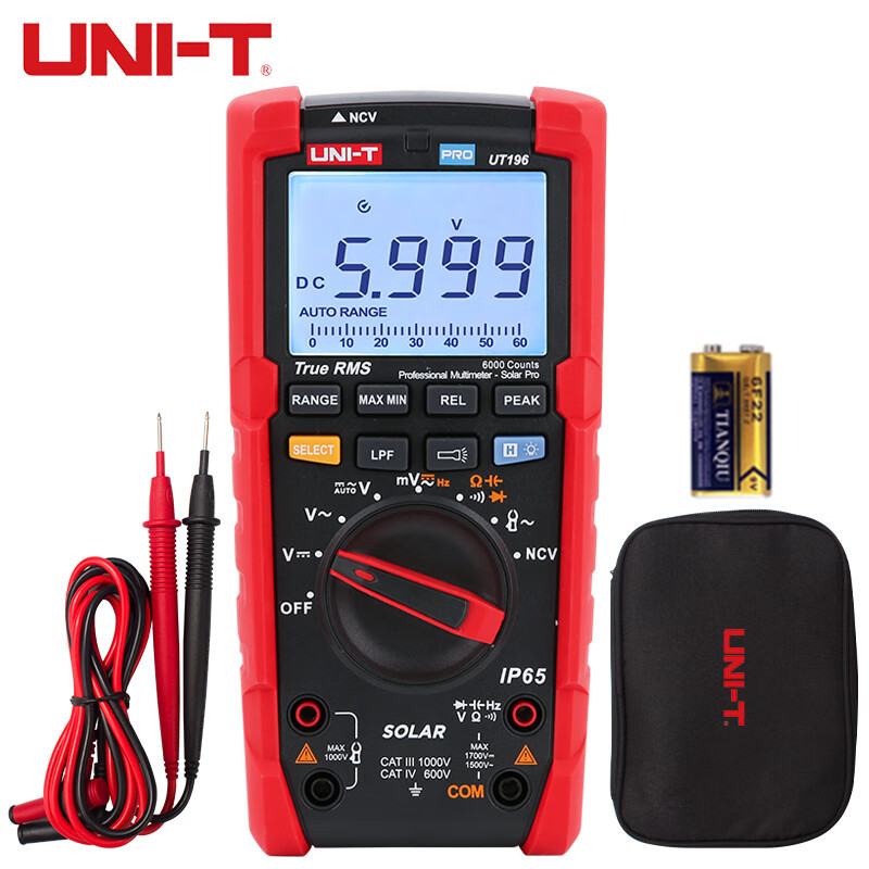 UNI-T优利德UT196光伏万用表数字高精度智能防烧专业万能表1700V