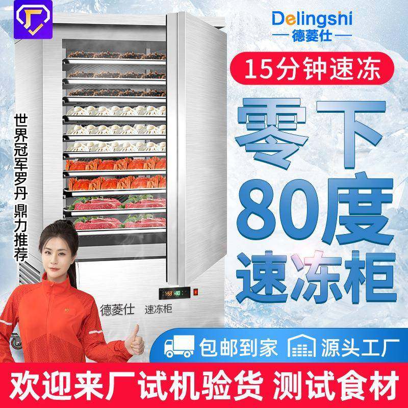 商用速冻柜急冻冰箱包子饺子急冻柜零下45度速冻速冻机冻海鲜